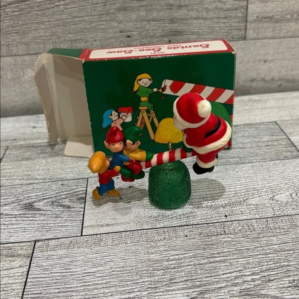 Avon Santa and Elves Christmas Ornament